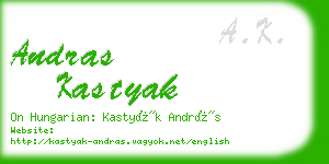 andras kastyak business card